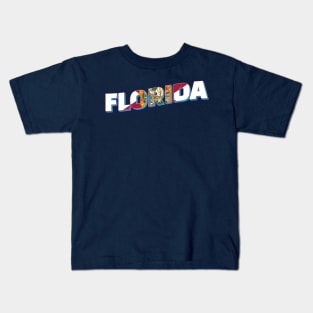 Florida vintage style retro souvenir Kids T-Shirt